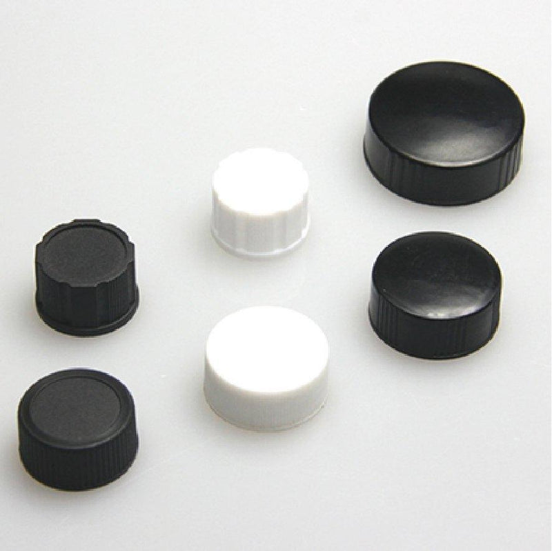 ALWSCI  2ml Clear Glass Screw Top 8-425 Thread Vials and  black closed top PP caps with silicone septa c0000001 C0000346